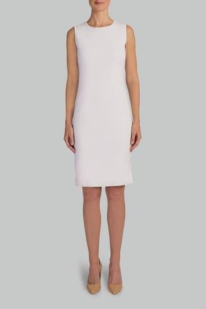 Ming Wang Lined Crew Neck Knit Dress in White at Nordstrom, Size X-Large P