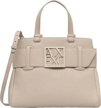A|X Armani Exchange Crossbody Bag - Dames - Handtassen - Beige - ONE Size - Leer - Tassen