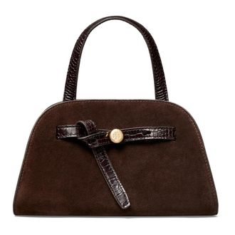Tory Burch Romy Suede Small Bauletto - female - Tory Burch - Handbags - Brown - ONE SIZE - Bags