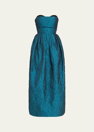 Ulla Johnson Katerina Strapless Jacquard Midi Dress