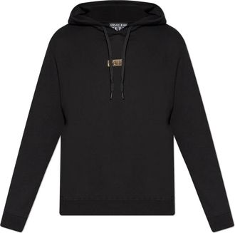 Versace Jeans Couture Hooded Sweatshirt - Heren - Hoodies - Zwart - S - Katoen - Hoodies & sweatvesten