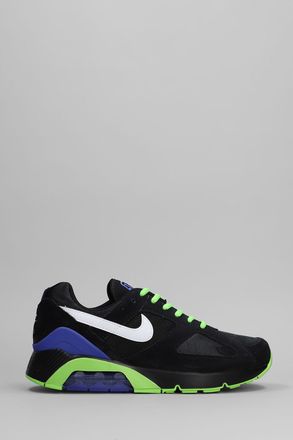 Nike Sneakers Air 180 Qs in camoscio e tessuto nero