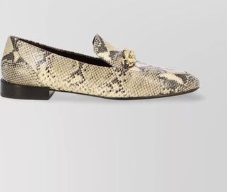 Tory Burch snake print loafers with gold-tone hardware