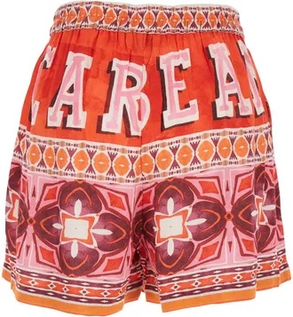 Miss June Womens High-Waisted Shorts Kassie Red Modal