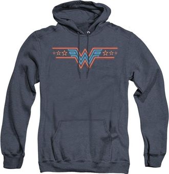 Gildan Wonder Woman 84 Neon Beat Adult Heather Hoodie / Hooded Sweatshirt