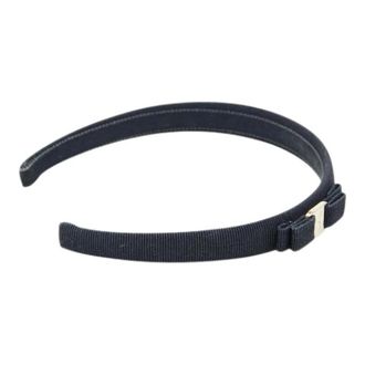 Ferragamo Pre-owned Accessories, female, Blue, Size: ONE SIZE Pre-owned Cotton Hair Accessory