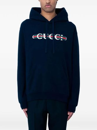 Gucci Hoodie met print - Blauw