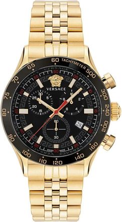Versace Hellenyium Chrono - Heren - Horloges - Geel - ONE Size - Accessoires