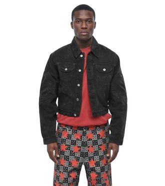 Off-white Black Boxy Denim Jacket