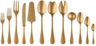 Mepra Vintage Pewter Flatware Set - 67 Pieces in Gold at Nordstrom