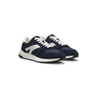 HUGO BOSS Suede-trim sneakers with logo details