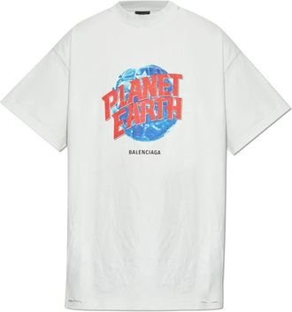 Balenciaga T-shirt met vintage effect - unisex - T-shirts - Grijs - M - Katoen - Tops
