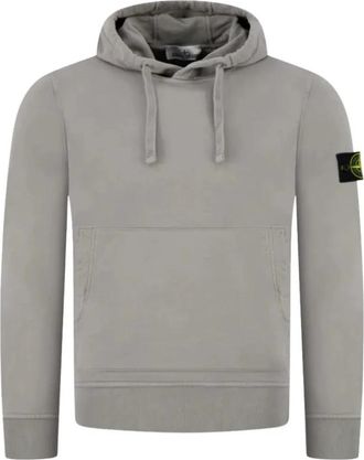 Stone Island Felpa Hooded Sweatshirt - Heren - Hoodies - Grijs - M - Katoen - Hoodies & sweatvesten