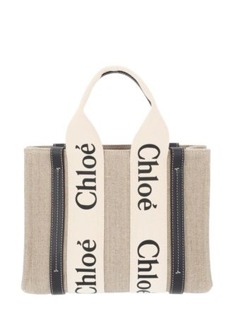 Chlo&eacute; Beige Logo Small Tote