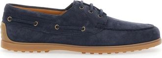Tod's Boat Loafers - Heren - Bootschoenen - Blauw - 40 EU - Su&egrave;de - Schoenen