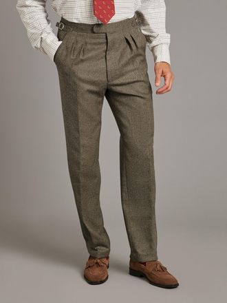 Oliver Brown Pleated Trousers - Deveron Tweed