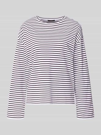 Windsor Longsleeve im Allover-Look mit Rundhalsausschnitt in Bordeaux, Gr&ouml;&szlig;e 34