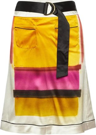 Etro abstract-pattern midi skirt - White