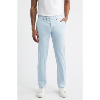 Brax Fabio IDX Flat Front Modern Fit Cotton Blend Chinos in Sky at Nordstrom, Size 30 X 34