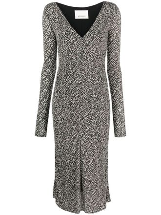 Isabel Marant Abito midi Laly a fantasia - Nero