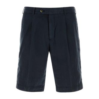 Pantaloni Torino Casual Shorts, male, Blue, Size: 4XL Pleated Chino Shorts