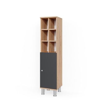 Vicco Armario Mediano Fynn, Antracita, 30 X 130.6 Cm Puerta Grande