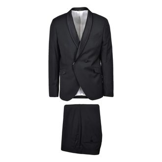 Paoloni Doppiopetto Suit - - Suits - Uomo - Nero - S