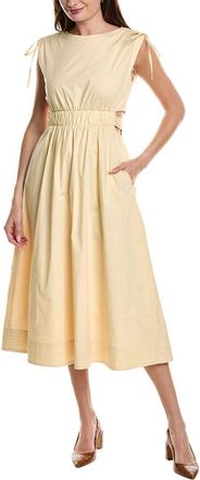 Kenneth Cole Tie Waist Midi Dress