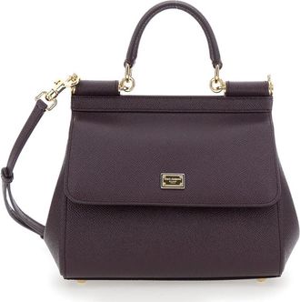Dolce & Gabbana Purple Sicily Medium Satchel