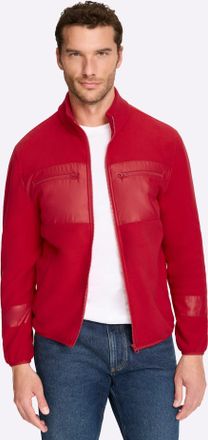 Marco Donati Fleecejacke MARCO DONATI, Herren, Gr. 44/46, rot, 100% Polyester, Webware:100% Polyester, unifarben, Jacken Fleecejacke