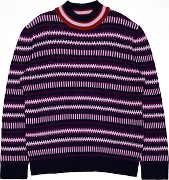 Ferragamo Jacquard Knit Turtleneck Sweater, Size X-Large
