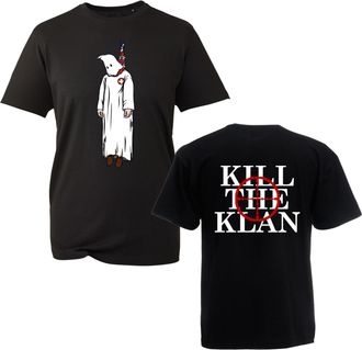 Generic Novelty Hanging Cult Member T-Shirt, Funny Kill The Klan Anti Racism Protest Graphic Shirt, Gift Unisex Tee Top (Black, XL)