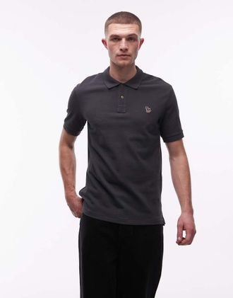 Paul Smith Polo grigio scuro con logo a zebra