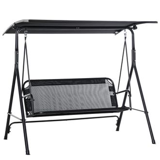OUTSUNNY Columpio de jard&iacute;n 172x110x155 cm negro