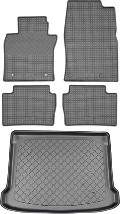 OEM Mazda 3 Iv Bp Hatchback (5 Puertas) Desde Marzo De 2019. Juego De Alfombrillas De Goma Para Coche + Alfombrilla Para Maletero