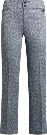 Etro Jacquard Rechte Broek - Dames - Straight fit broeken - Blauw - M - Katoen - Broeken