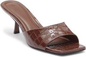 Open Edit Charlie Sandal in Brown Croco at Nordstrom Rack, Size 7.5
