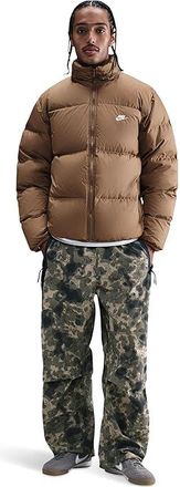 Nike Therma-FIT Club Puffer Jacket 650 Mens Jacket Mosswood Brown/White : 2XL, Polyester