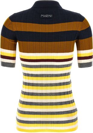 Marni Womens Multicolor Virgin Wool Polo Shirt