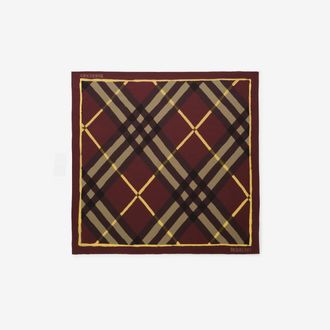 Burberry Watercolour Check Silk Scarf