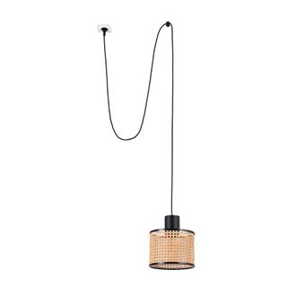 Faro Barcelona Mambo L&aacute;mpara Colgante Negra/rat&aacute;n &Oslash;210 Con Clavija 68604-47