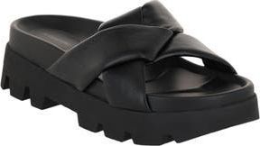Ferragamo Crossover Slide Sandal in Black at Nordstrom Rack, Size 9.5