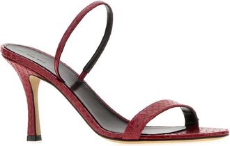 The Row Womens Slingback Heeled Sandal Red Leather Heels