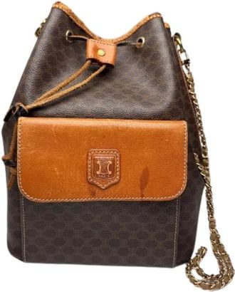 Celine Pre-owned Vintage Bucket Bag - Dames - Vintage Tas - Bruin - ONE Size - Leer - Vintage