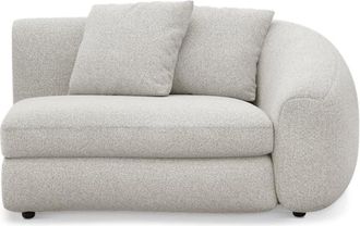 Castlery Fable Right Arm Sofa Customized, (Performance Boucle) Light Grey, Spill Resistant, Ultra Deep Seats for Castlery Sofas