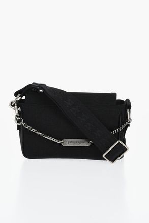 Palm Angels Borsa a Spalla in Nylon con Tracolla Logata Palm Angels