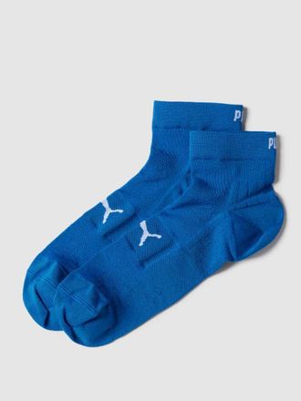 Puma Socken mit eingewebten Label-Details im 2er-Pack Modell Quarter in Royal, Gr&ouml;&szlig;e 39-42