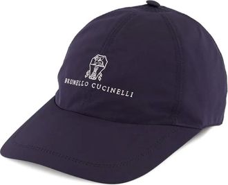 Brunello Cucinelli Cappello da baseball con logo - Blu