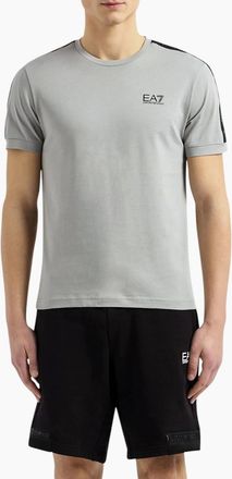 Armani Mens EA7 Emporio Armani Mens 3DPT35 PJ02Z Tape Logo T-Shirt - Grey - Size: 42