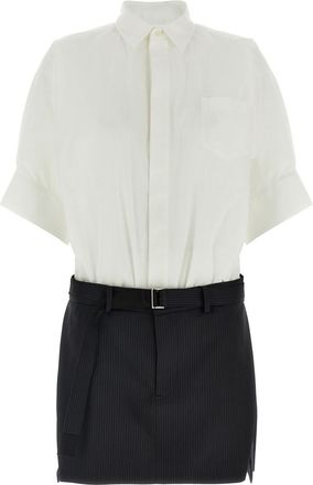 sacai BlackWhite Shirt Dress